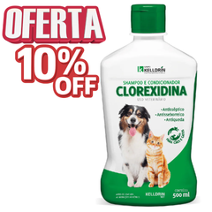 Shampoo E Condicionador Clorexidina Para Cães E Gatos Kelldrin 500ml