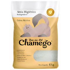 Areia Higiênica Chamego Grãos Médios Para Gatos 4kg