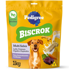 Biscoito Pedigree Biscrok Multi Para Cães Adultos 1kg