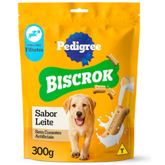 Biscoito Pedigree Biscrok Para Cães Filhotes Sabor Leite 300gr