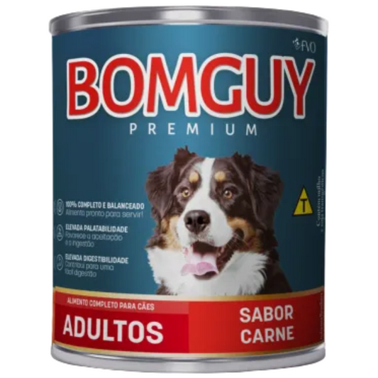 Ração Úmida Bomguy Lata Sabor Carne Para Cães Adultos 280gr