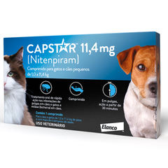 Antipulgas Capstar 11,4mg Para Cães E Gatos De Até 11kg - 1 Comprimido
