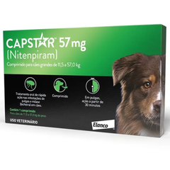 Antipulgas Capstar 57mg Para Cães De 11 A 57kg - 1 Comprimido
