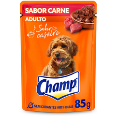 Ração Úmida Sachê Adulto Champ Sabor Carne 85gr
