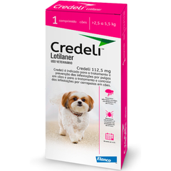 Antipulgas Credeli 112,5mg Para Cães De 2,5 A 5,5kg Com 1 Comprimido