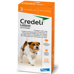Antipulgas Credeli 225mg Para Cães De 5,5 A 11kg Com 3 Comprimidos