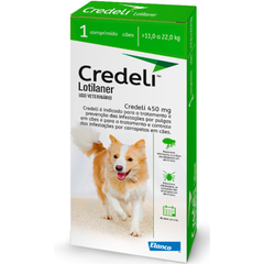 Antipulgas Credeli 450mg Para Cães De 11 A 22kg Com 1 Comprimido