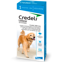 Antipulgas Credeli 900mg Para Cães De 22 A 45kg Com 1 Comprimido
