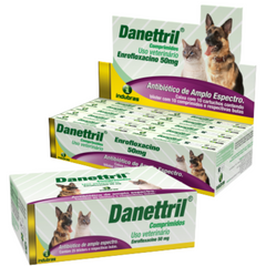 Antibiótico Danettril Para Cães E Gatos Com 10 Comprimidos - Indubras