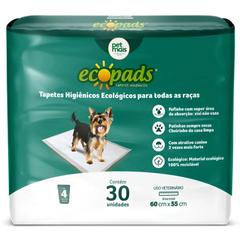 Tapete Higiênico Ecopads 60x55cm Com 30 Unidades