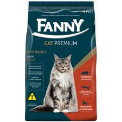 Ração Fanny Cat Sabor Carne Para Gatos Adultos Castrados 25kg