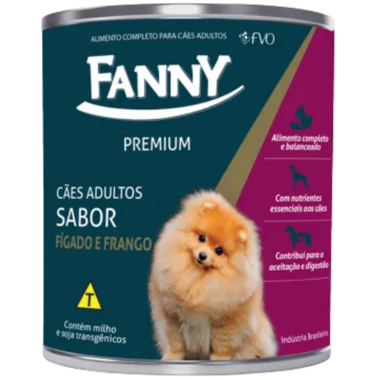 Ração Úmida Fanny Para Cães Adultos Sabor Fígado & Frango 280gr