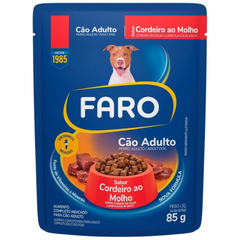 Ração Úmida Sachê Faro Adulto Cordeiro 85gr