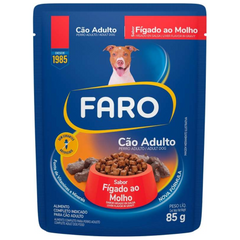 Ração Úmida Sachê Faro Adulto Sabor Figado 85gr