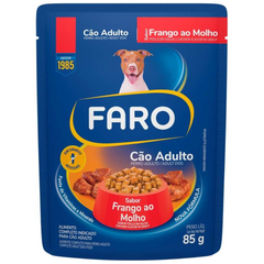 Ração Úmida Sachê Faro Adulto Sabor Frango 85gr