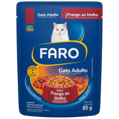 Ração Úmida Faro Frango Ao Molho Para Gatos Adultos