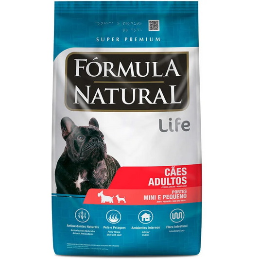 Ração Fórmula Natural Life Para Cães Adultos De Porte Pequeno E Mini Sabor Frango E Linhaça 15kg