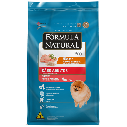 Ração Fórmula Natural Para Cães Adultos De Porte Pequeno E Mini Sabor Frango E Arroz Integral 15kg
