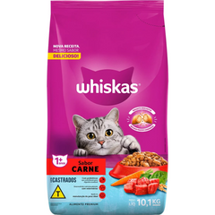 Ração Whiskas Para Gatos Castrados Sabor Carne 10kg