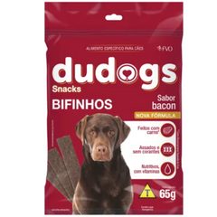 Petisco Dudogs Para Cães Sabor Bacon 65gr