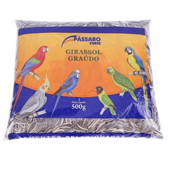 Semente De Girassol Graúdo Pássaro Forte 500gr