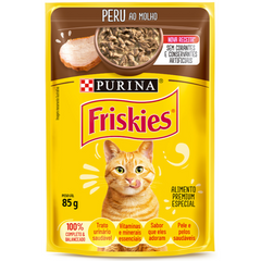 Ração Úmida Friskies Sachê Sabor Peru Ao Molho Para Gatos Adultos 100gr
