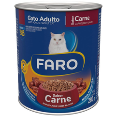 Ração Úmida Lata Faro Para Gatos Adultos Sabor Carne 280gr