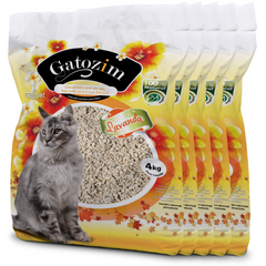 Areia Higiênica Gatozim Lavanda Fardo Com 5 Unidades De 4kg