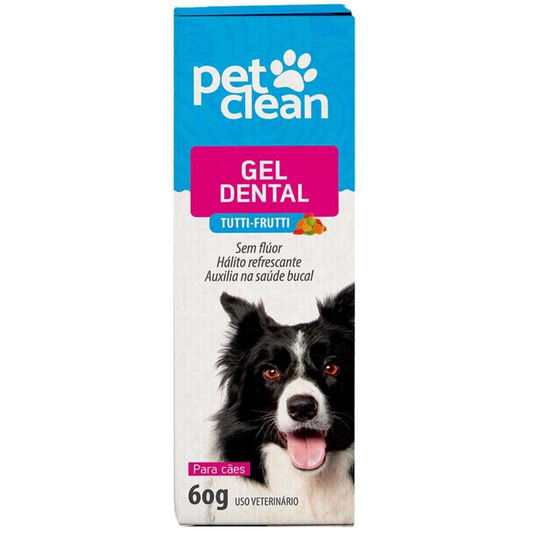Gel Dental Pet Clean Para Cães Sabor Tutti-frutti 60gr
