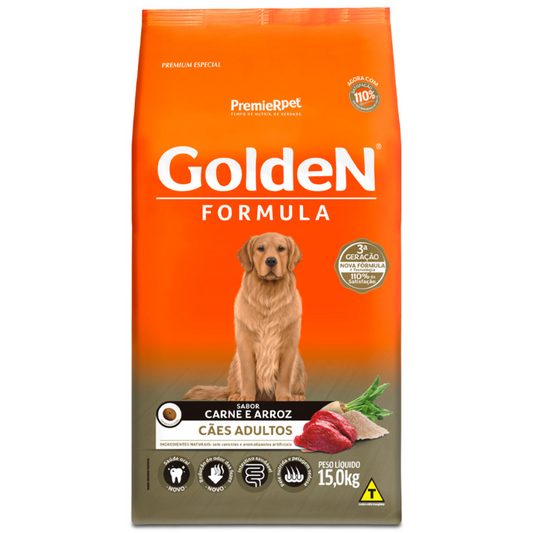 Ração Golden Fórmula Para Cães Adultos Sabor Carne E Arroz 15 Kg