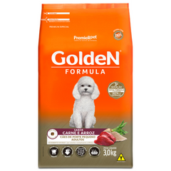 Ração Golden Fórmula Para Cães Adultos De Porte Pequeno Sabor Carne E Arroz 3kg