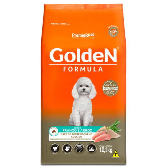 Ração Golden Fórmula Para Cães Adultos Raças Pequenas Sabor Frango E Arroz 10kg