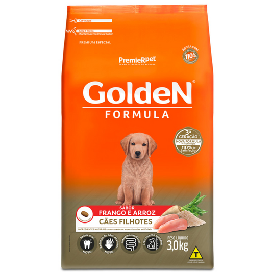 Ração Golden Fórmula Para Cães Filhotes Sabor Frango E Arroz 3kg