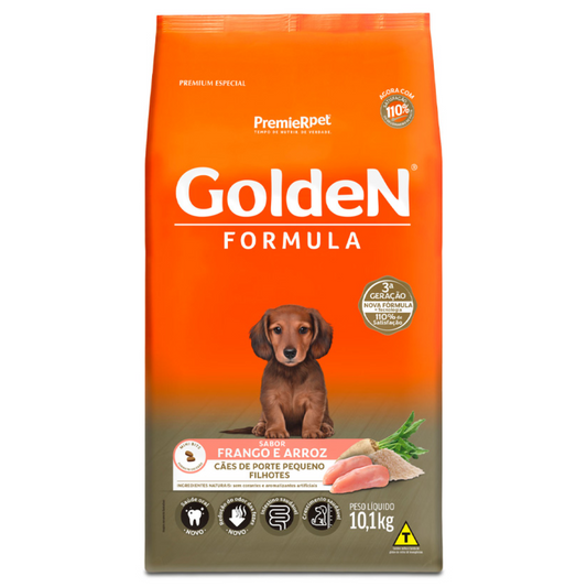 Ração Golden Fórmula Para Cães Filhotes Raças Pequenas Sabor Frango E Arroz 10kg