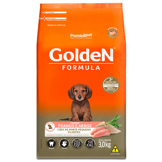 Ração Golden Fórmula  Para Cães Filhotes De Porte Pequeno Sabor Frango E Arroz 3kg