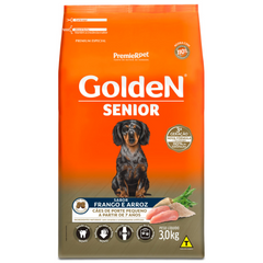 Ração Golden Fórmula Mini Bits Para Cães Senior De Porte Pequeno Sabor Frango E Arroz 3kg