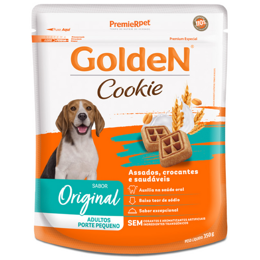 Biscoito Golden Cookie Sabor Original Para Cães Adultos De Porte Pequeno 350gr