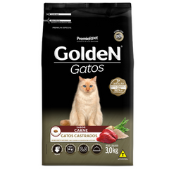Ração Golden Para Gatos Adultos Castrados Sabor Carne 3kg
