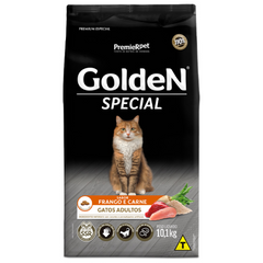 Ração Golden Special Para Gatos Adultos Sabor Carne E Frango 10,1kg