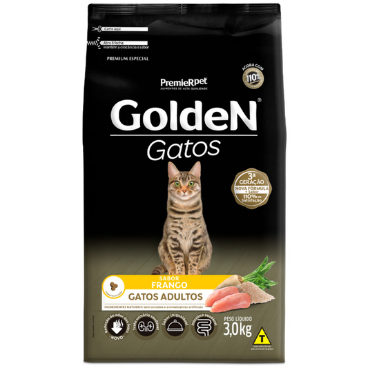 Ração Golden Para Gatos Adultos Sabor Frango