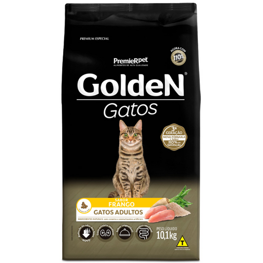 Ração Golden Para Gatos Adultos Sabor Frango 10,1 Kg