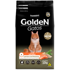 Ração Golden Para Gatos Adultos Castrados Sabor Salmão 3kg