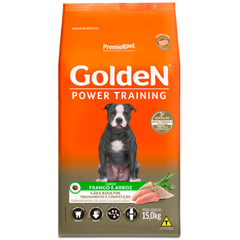 Ração Golden Power Training Para Cães Adultos Sabor Frango E Arroz 15kg
