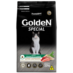 Ração Golden Special Gatos Adultos Castrados Frango E Carne 3 Kg