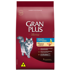 Ração Granplus Sabor Frango E Arroz Para Gatos Adultos Castrados 10kg