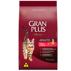Ração Gran Plus Menu Para Gatos Adultos Sabor Carne E Arroz 10 Kg