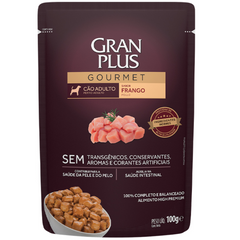 Ração Úmida Granplus Sachê Gourmet Frango Para Cães Adultos