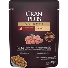 Ração Úmida Granplus Gourmet Sachê Para Gatos Filhotes Sabor Frango 85gr