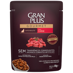 Ração Gato Granplus Sachê Adulto Carne 85g
