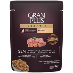 Ração Úmida Granplus Gourmet Sachê Para Gatos Adultos Trato Urinário Sabor Frango 85gr